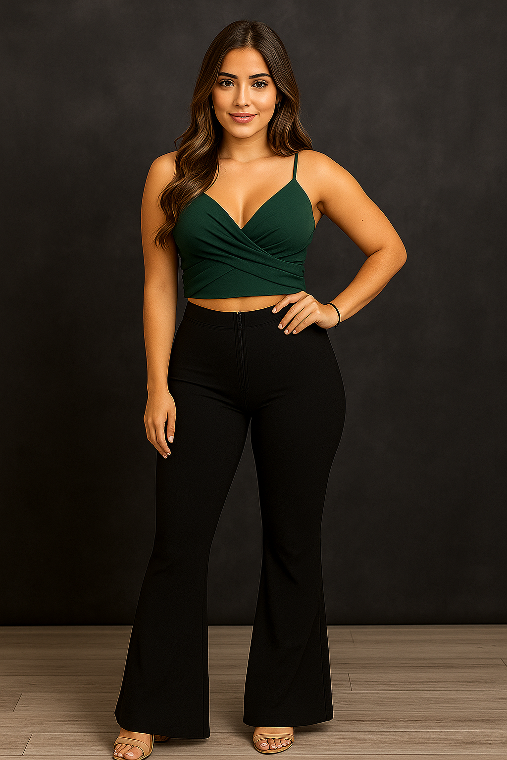 Leggins Bota Campana Cierre En Cremallera