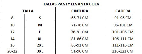 Panty Levanta Cola Y Control Abdomen